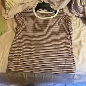Striped crop top shirt